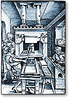 Buchdruckerpresse von 1520